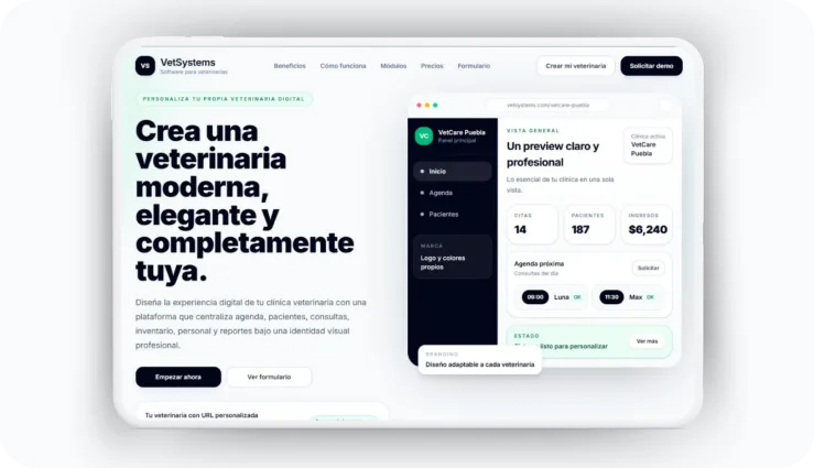 Proyecto VetSystems desarrollado por InAltum Systems